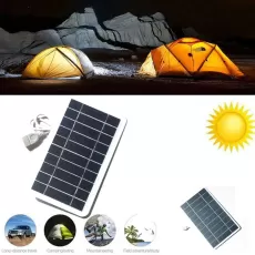 MINI SOLAR PANEL -5W 5V SOLAR BATTERY CHARGER PORTABLE & SOLAR TRICKLE CHARGER & ALLIGATOR CLIP FOR BICYCLE,CELLPHONE,POWER BANK,CAMPING LANTERNS COMPATIBLE WITH USB