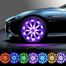 1/2/4pcs LED Light Solar Energy Car Tire Wheel Lights Cap Flashing Lights Lamp