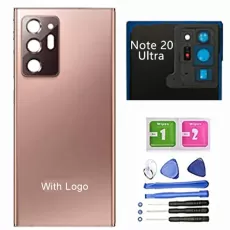 BACK COVER GLASS FOR SAMSUNG GALAXY NOTE 20 ULTRA  NOTE 20ULTRA WITH REAR CAMERA'S FRAME REAR CAMERA'S GLASS COVER PRE-INSTALL ADHESIVE