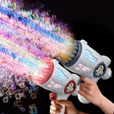 BUBBLE GUN ROCKET SOAP BLASTER MACHINE, BAZOOKA BUBBLE LAUNCHER BLOWER TOYS FOR KIDS OUTDOOR INDOOR, BUBBLE MAKER FOR PARTY BIRTHDAY WEDDING
