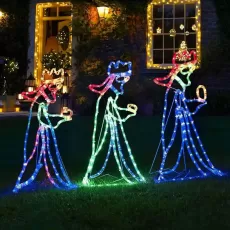 Outdoor Christmas LED Three 3 Kings Silhouette Motif Rope Light Decoration for Garden Yard New Year Christmas Decoration Pa D1I3