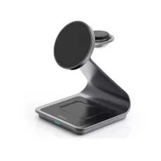 3 IN 1 CHARGING STATION FOR APPLE DEVICES, MAG - SAFE CHARGER STAND,15W FAST MAGNETIC CHARGER WIRELESS COMPATIBLE FOR IPHONE , AIRPODS,IWATCH