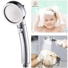 ABS 3 MODES ADJUSTABLE BATH SHOWERHEAD HIGH PRESSURE RAIN WATER SAVING LUXURY HOME HOTEL SPRAYER BATHROOM SHOWER HEAD
