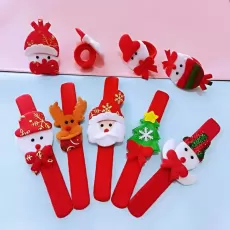 DURABLE CHRISTMAS LED WRISTBANDS SLAP BRACELETS FOR KIDS PERFECT FOR HOLIDAY CELEBRATIONS MUST HAVE ACCESSORIES CHRISTMAS PARTY SUPPLIES
