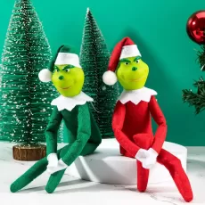 Elf Christmas Hanging Ornament DIY Christmas Tree Decoration Plush Leg Doll Pendant Kids Toy