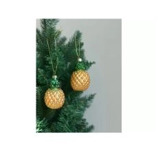 Pineapple Christmas Tree Toy Glass Fruit Baubles Christmas Tree Ornaments Decoration