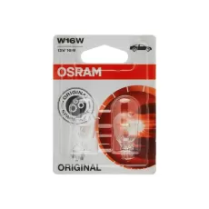 OSRAM ORIGINAL EQUIPMENT QUALITY W16W-921-02B BULBS IN A TWIN BLISTER PACK - TRANSPARENT