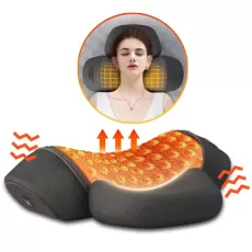 ELECTRIC NECK MASSAGE PILLOW - HEATING VIBRATION NECK MASSAGER - BACK CERVICAL TRACTION RELAX SLEEPING MEMORY FOAM SPINE SUPPORT