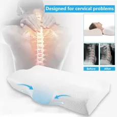MEMORY FOAM BED ORTHOPEDIC PILLOW - NECK PROTECTION SLOW REBOUND MEMORY PILLOW - BUTTERFLY SHAPED HEALTH CERVICAL NECK