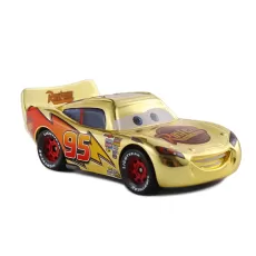 CARS DISNEY PIXAR CARS 2 3 - LIGHTNING MCQUEEN GOLDEN MODEL CAR- 1:55 DIECAST VEHICLE METAL TOY