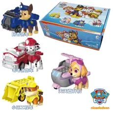 CHASE PAW PATROL - 4PCS/SET ORIGINAL BOX 100% GENUINE - MARSHALL SKYE RUBBLE - SUPER PUPS PULL BACK - TOY VEHICLES - KIDS BIRTHDAY GIFT