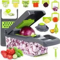 MULTIFUNCTION VEGETABLE CHOPPER - VEGETABLE SLICER AND DICER - 14 IN 1 VEGETABLE CHOPPER - VEGETABLE CHOPPER - PROFESSIONAL VEGETABLE CHOPPER