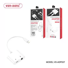 IPHONE HEADPHONE ADAPTER - IPHONE AUX ADAPTER - LIGHTNING TO HEADPHONE ADAPTER - 2-IN-1 LIGHTNING ADAPTER - 8-PIN CONNECTOR ADAPTER - DUAL LIGHTNING ADAPTER FOR IPHONE
