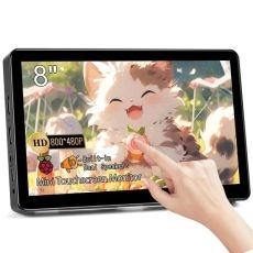 AKNTZCS 8-INCH TOUCH SCREEN MONITOR - 800X480 HDMI MINI DISPLAY WITH SPEAKERS - MINI HDMI PORTABLE MONITOR
