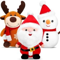 CHRISTMAS GIFTS - XMAS SOFT TOYS - SNOWMAN PLUSH -  SANTA CLAUS PLUSH TOY - ELK PLUSH TOY - STUFFED SOFT TOYS
