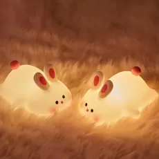 RABBIT NIGHT LIGHT UK - RECHARGEABLE NIGHT LIGHT - CUTE NIGHT LIGHT - NIGHT LIGHT