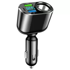 111W USB C CAR CHARGER - 90W CIGARETTE LIGHTER SPLITTER & 30W PD FAST CHARGING - UNIVERSAL CAR CHARGER WITH LED DISPLAY