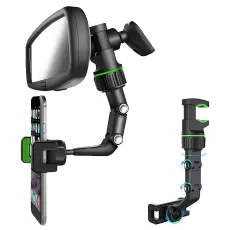 MULTIFUNCTIONAL REARVIEW MIRROR PHONE HOLDER - ADJUSTABLE HANDS-FREE CAR PHONE MOUNT