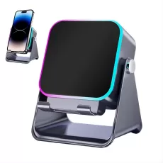 5-IN-1 WIRELESS INDUCTION SPEAKER - BLUETOOTH DESKTOP HUB WITH WIRELESS CHARGING & PHONE STAND
