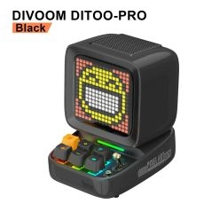 DIVOOM DITOO-PRO BLUETOOTH SPEAKER - RETRO PIXEL ART SPEAKER WITH LED DISPLAY - PIXEL DISPLAY ALARM CLOCK WITH SPEAKER