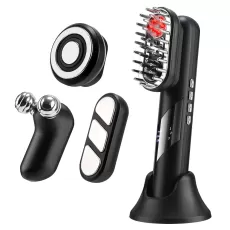 4-IN-1 ELECTRIC SCALP MASSAGER COMB - EMS MICROCURRENT & RED LIGHT THERAPY - HAIR GROWTH STIMULATION AND HAIR LOSS PREVENTION DEVICE