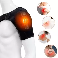 USB HEATED SHOULDER BRACE ROTATOR CUFF - ELECTRIC HEATED SHOULDER SUPPORT - ADJUSTABLE HEAT THERAPY SUPPORT FOR PAIN RELIEF