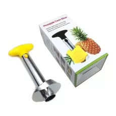 STAINLESS STEEL PINEAPPLE CUTTER - SPIRAL ROTARY PINEAPPLE SLICER - PINEAPPLE PEELER & CORE SEPARATOR