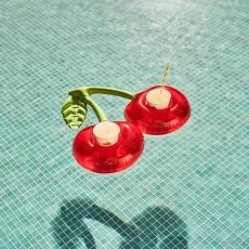 CHERRY-SHAPED INFLATABLE DRINK HOLDERS - RED POOL PARTY GEAR | PROTECHSHOP