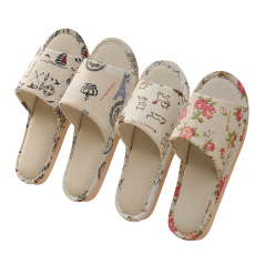 Women Casual Floral Indoor Home slippers Flower Soft Slippers Spring Autumn Flip Flops Female