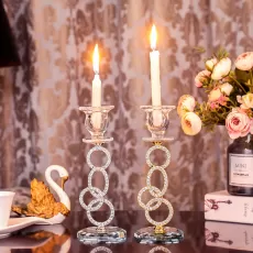 SILVER CRYSTAL TEALIGHT CANDLE HOLDER COFFEE DINING TABLE  WEDDING CHRISTMAS HALLOWEEN HOME DECORATION