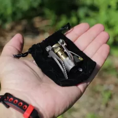 OUTDOOR STOVE TITANIUM ALLOY FOLDING MINI CAMPING OVEN SURVIVAL FURNACE STOVE 45G 3000W