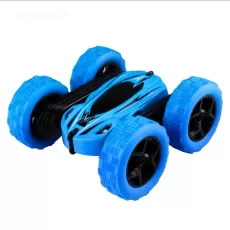 REMOTE CONTROL CARS STUNT RC CAR HIGH SPEED FLASHING 3D FLIP ROLL GREEN & BLUE ELECTRIC RACE DOUBLE S TOYS
