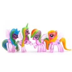 4PCS/SET MY LITTLE PONY TOYS FRIENDSHIP IS MAGIC PVC ACTION FIGURES SET COLLECTIBLE MODEL DOLLS