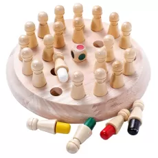 WOODEN MEMORY MATCH STICK CHESS FUN COLOR GAME BOARD PUZZLES EDUCATIONAL COLOR COGNITIVE ABILITY LEARNING TOYS