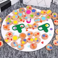 CHILDREN'S EDUCATIONAL TOYS INTERACTIVE TABLE GAMES SHAPE MATCHING MEMORY TRAINING TOYS