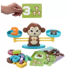 MONKEY DIGITAL SCALE EARLY LEARNING BALANCE WITH MAGNETIC NUMBER BLOCK PRESCHOOL TEACHING MATH BOARD