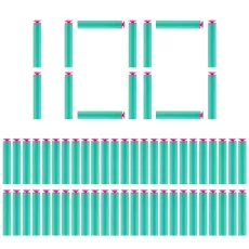100PCS DARTS FOR NERF  UNIVERSAL SUCTION SOFT HEAD 7.2CM REFILL DARTS TOY