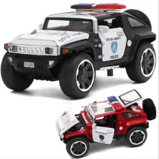 1/32 SCALE HUMMER POLICE DIECAST VEHICLES MODEL CARS TOYS WITH OPENABLE DOORS PULL BACK