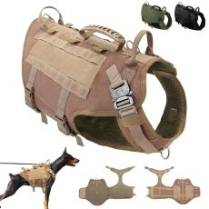 Durable Nylon Dog Harness Tactical Military K9 Working Dog Vest No Pull Pet Training Harnesses