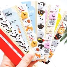 Kawaii Memo Pad Bookmarks Creative Cute Cat Panda Sticky Notes index Posted It Planner Stationery