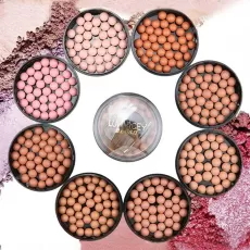 1PC 3 IN 1 BLUSH EYESHADOW CONTOUR MAKEUP FACE MATTE BLUSHER BALL POWDER BALLS 8 COLORS