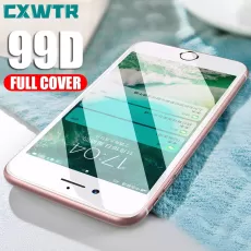 GLASS ON THE FOR IPHONE X 7 8 6 PLUS SCREEN PROTECTOR FULL COVER PROTECTIVE GLASS