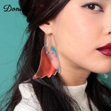 Halloween Acrylic Ghost Earrings For Women Female Laser Drop Dangle Earrings