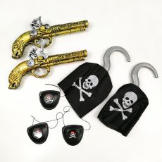 Caribbean pirate gun pirate hook eye patch masquerade photo props accessories