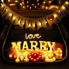 LUMINOUS LED LETTER NIGHT LIGHT ENGLISH ALPHABET NUMBER LAMP WEDDING PARTY DECORATION