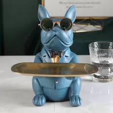 COOL BULLDOG STATUE TABLE DECORATION FASHION SCULPTURE HOME ROOM DECOR
