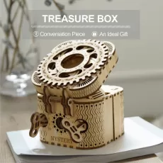 3D TREASURE BOX WOODEN PUZZLE – ASSEMBLY GAME TOY GIFT