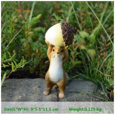 Collection Squirrel Animal Figurine  Miniatures Fairy Garden Ornaments Home Decoration