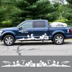 CAR DOOR SIDE 4X4 OFF-ROAD IMAGE VINYL STRIPES STICKERS FOR FORD RANGER RAPTOR F150 F-150