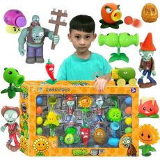 Large Genuine Plants vs. Zombie Toys 2 Complete Set Of Boys Soft Silicone